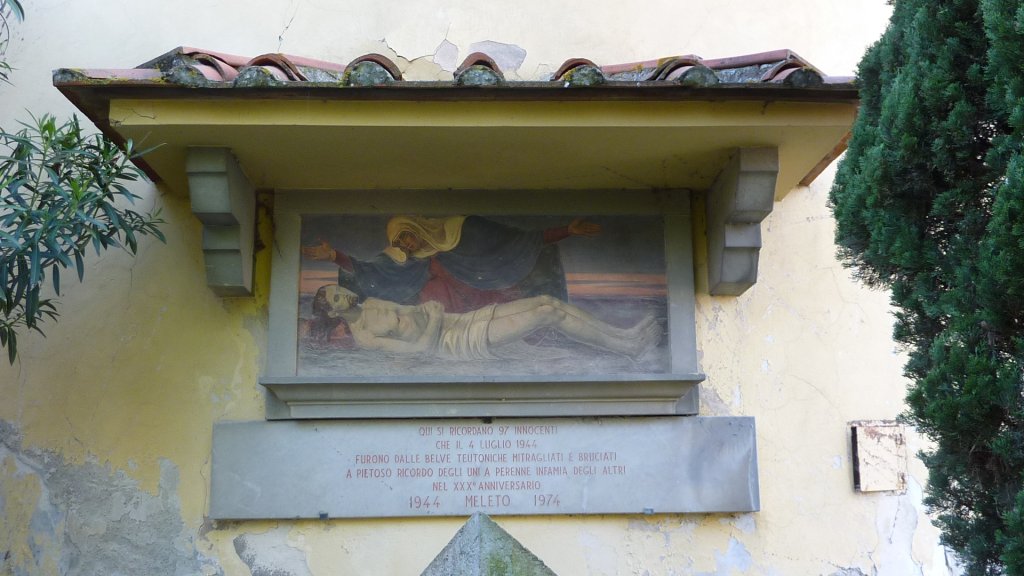 Fresko an der Rückseite der Kirche