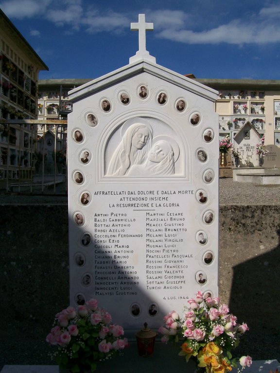 Gedenkstein auf dem Friedhof Meleto (Foto: Zatini)