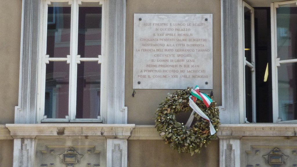 Gedenktafel am Palazzo Rittmeier