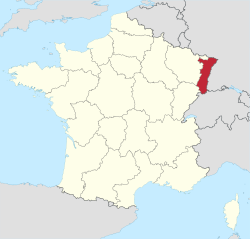 Lage des Elsass; Quelle: Wikimedia Commons