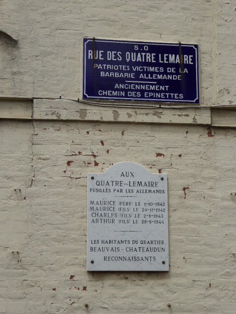 Gedenktafel 'Quatre Lemaire'