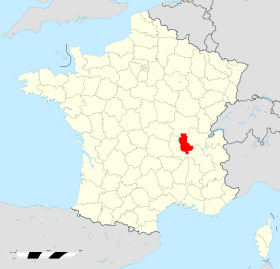 Lage des Departements Rhône
