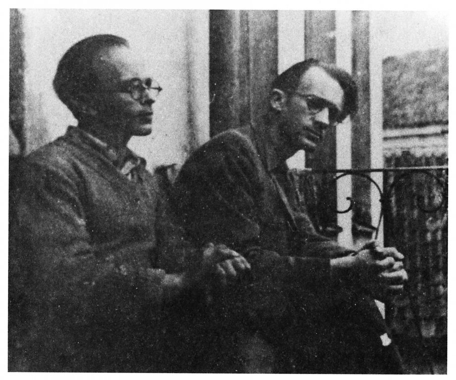Kaczerginski (l) und Sutzkever im Ghetto 1943 (Foto s. Kruk)