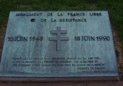 Gedenkplatte Freies Frankreich und Résistance
