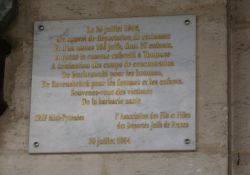 Tafel an den letzten Juden-Transport im Bhf. Toulouse-Matabiau