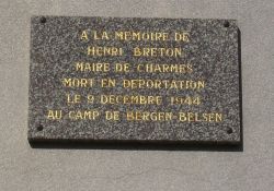 Gedenktafel für Bürgermeister Breton