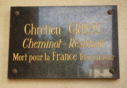 Gedenktafel Chrétien Griess