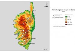 Abwurfplätze in Korsika (Quelle: AERI)