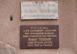 Gedenktafeln an Bürgermeister Tisserand