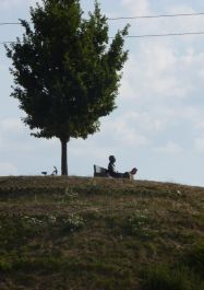 Hügel der Erinnerung mit Denkmal Jan Karski