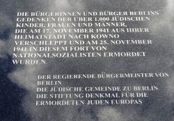 Gedenktafel für die Juden aus Berlin