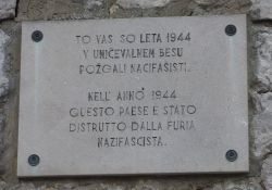 Gedenktafel in Malchina, Ceroglie und Visogliano
