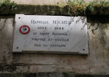 Gedenktafel R. Michel,; Quelle: maitron fusillés