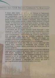 Informationstafel über die Brigade Boscaglia