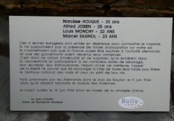 Detail: Gedenktafel der vier Maquisards