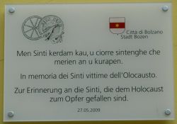 Gedenktafel für die ermordeten Sinti
