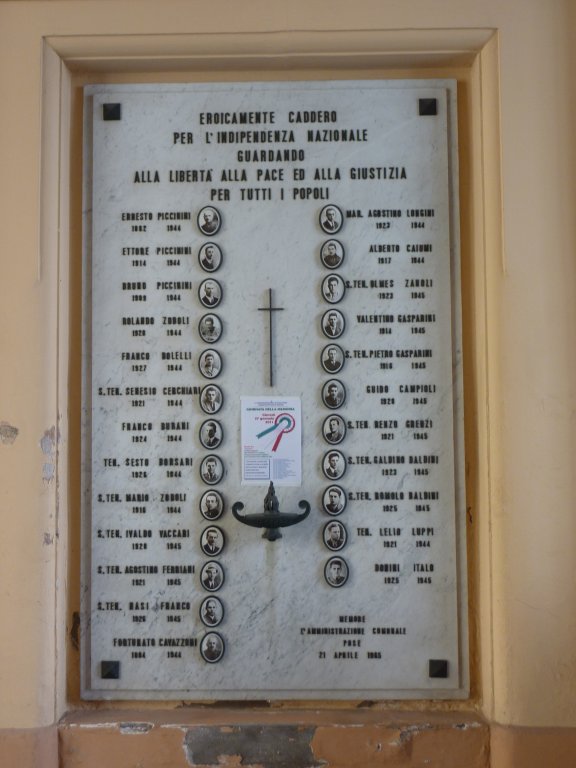 Gedenktafel für die Opfer Nonantolas