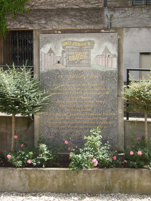 Gedenktafel am Boulevard de la République