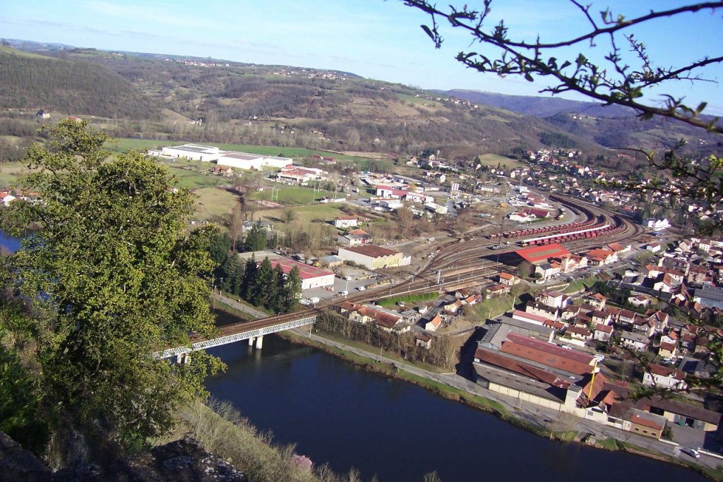 Blick auf den Bahnhof Capdenac-Gare (© Thierry Maillard, Wikipedia)