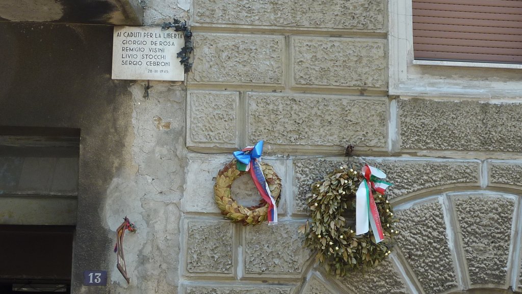 Gedenktafel an der Via d'Azeglio