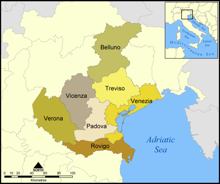 Karte Venetien (Wikipedia)