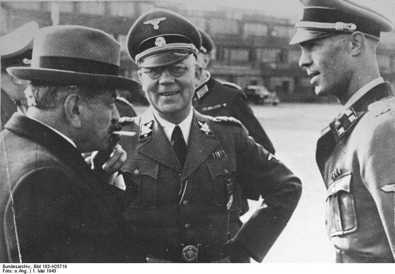 Laval (Vichy) und Oberg (SS), Mai 1943 (Quelle: Bundesarchiv_Bild_183-H25719, wikimedia commons)