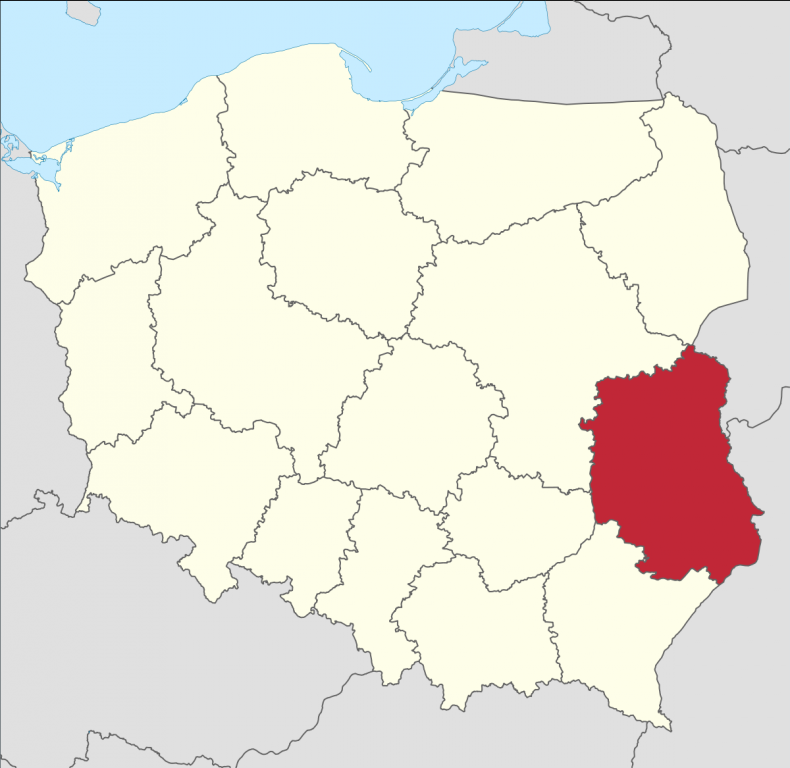 Lage der Woiwodschaft; Quelle: de.wikipedia