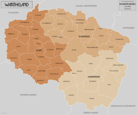 Orte im Warthegau; Quelle: Wikipedia 