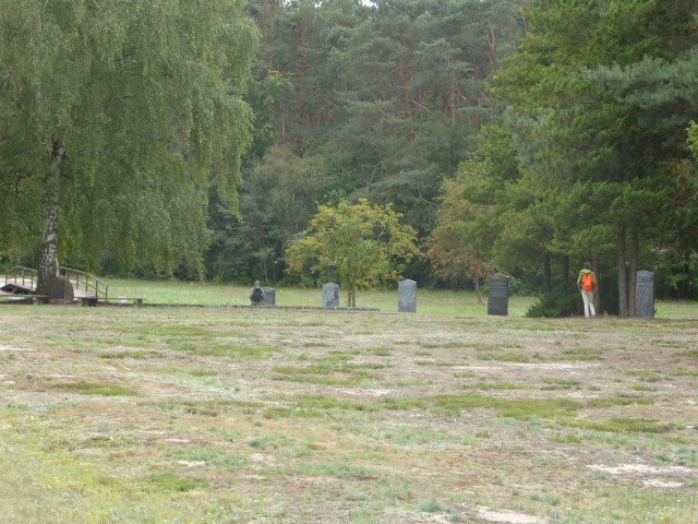 Waldlager mit einzelnen Gedenksteinen