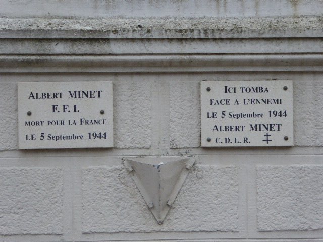 Gedenktafeln Albert Minet Gedenktafeln Albert Minet