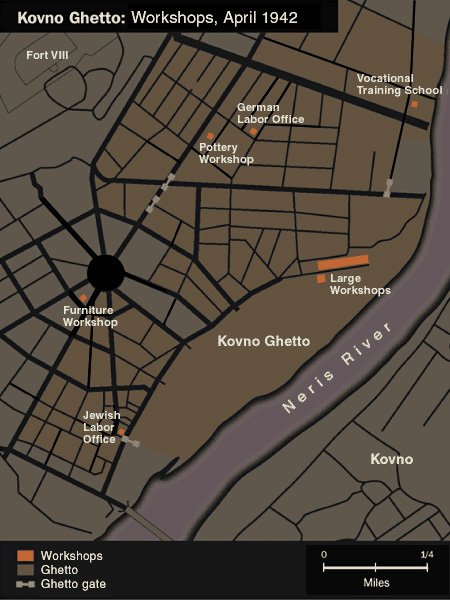 Plan der Ghetto Werkstätten (USHMM)