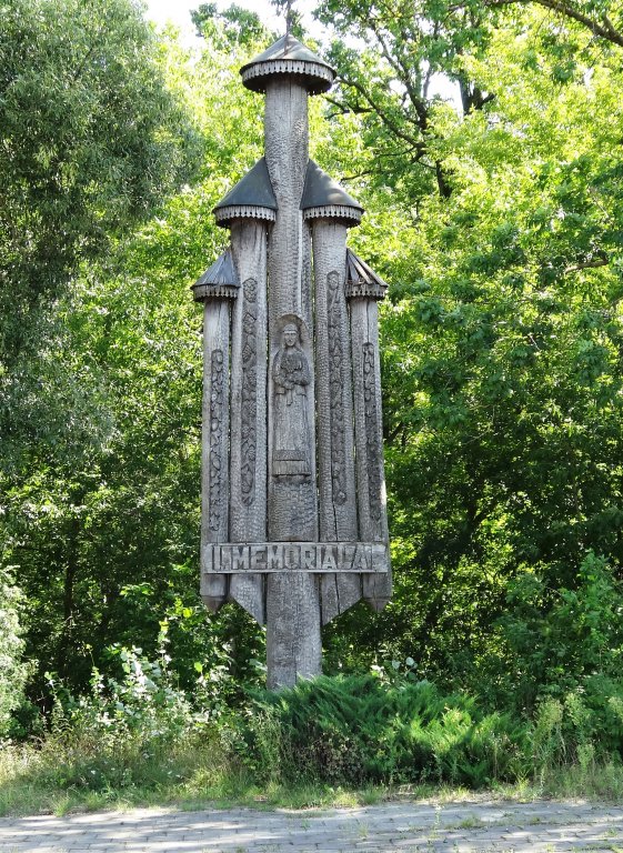 Wegweiser zum Gedenkort Staniūnai 