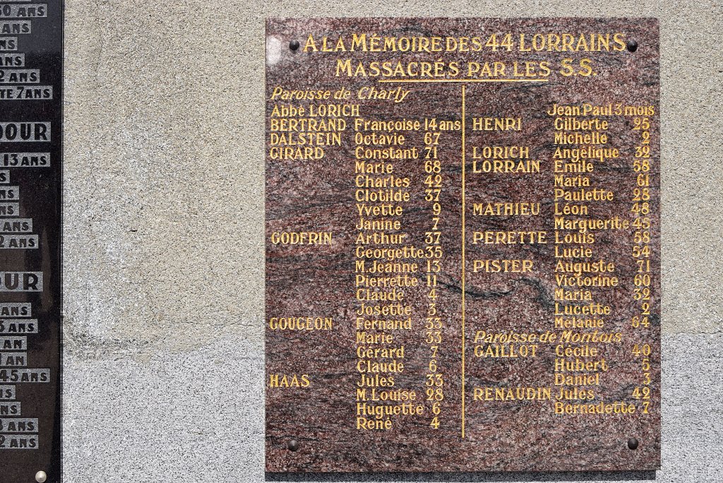 Gedenktafel an 44 ermordete Lothringer/innen Gedenktafel an 44 ermordete Lothringer/innen
