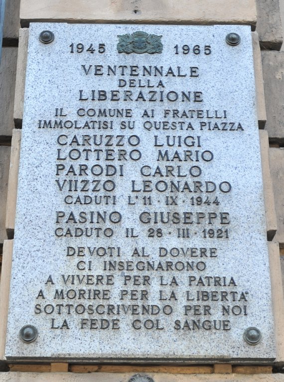 Gedenktafel am Palazzo Rosso