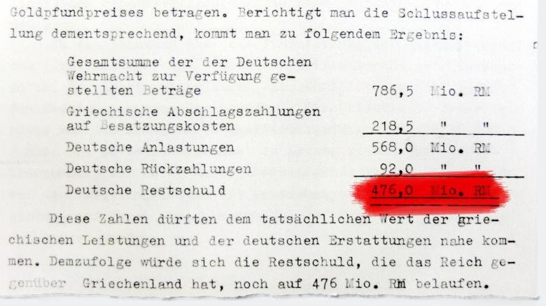 Deutsche Restschuld, Foto: Wikipedia, Akte R 27320, Blatt 114 im Politischen Archiv des Auswärtigen Amtes