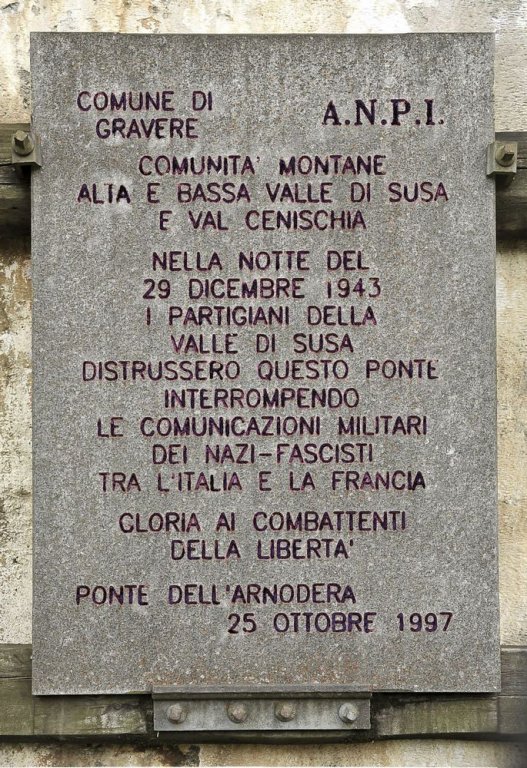 Gedenktafel an der Ponte dell’Arnodera