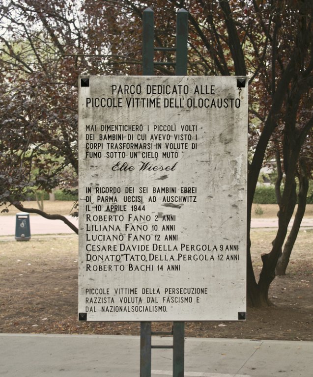 Gedenktafel für die Geschwister Fano und Della Pergola