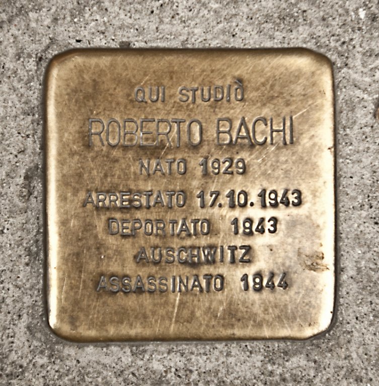 Stolperstein für den kleinen Roberto