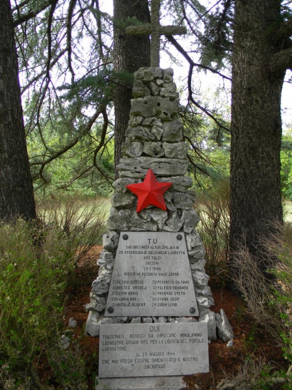 Gedenkstätte für die Opfer des 29. Mai 1944 (Foto: Fabio Vallon, ANPI VZPI Trieste)