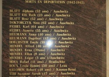 Gedenktafel Deportation jüdischer Menschen 