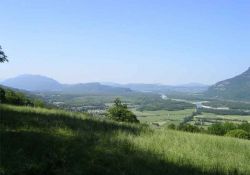 Blick vom Dorf ins Rhonetal