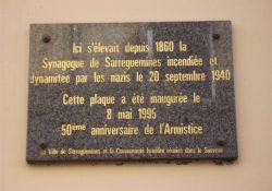 Tafel an ehem. Synagoge