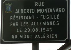 Straßenschild Montanaro