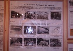 Tafel im Museum: Vercors-Maquis 