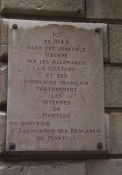 Gedenktafel an Gestapo-Folterkeller am Place Bellecour