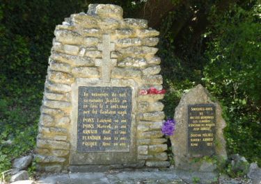 Stele am Erschießungsort