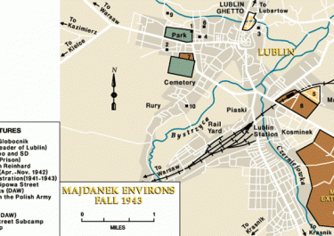 Majdan Tatarski Ghetto - Karte; Grafik: USHMM