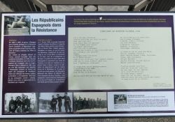 Infotafel am Spanierdenkmal; © Marie-Claire Concha des Dago, resistance-espagnole 74.com